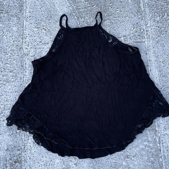 Papaya Women Top Black Blouse Tank Top Laces Size S - Picture 6 of 10